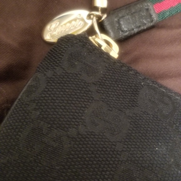 black gg canvas wristlet - Picture 2 of 2